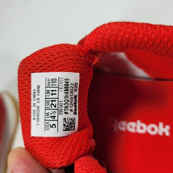 Reebok Classic Retro Running Kids Infant Toddler Baby Shoes Sneakers Size 5 Red - Picture 9 of 9